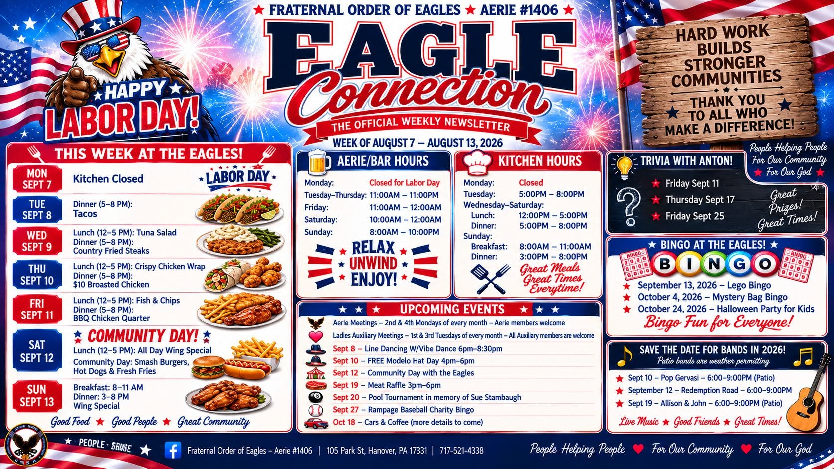 eagles events week of 090726