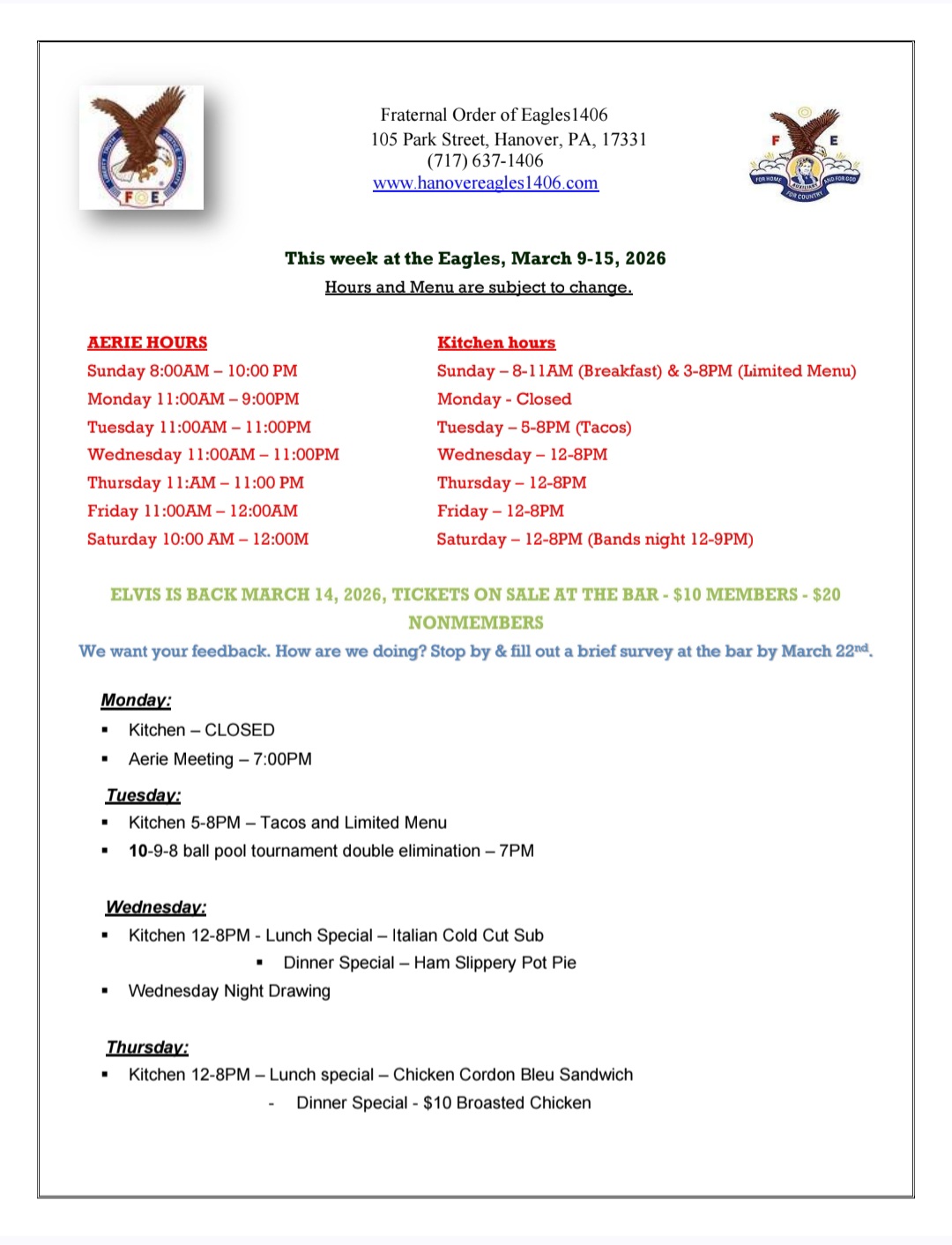 eagles newsletter 031126