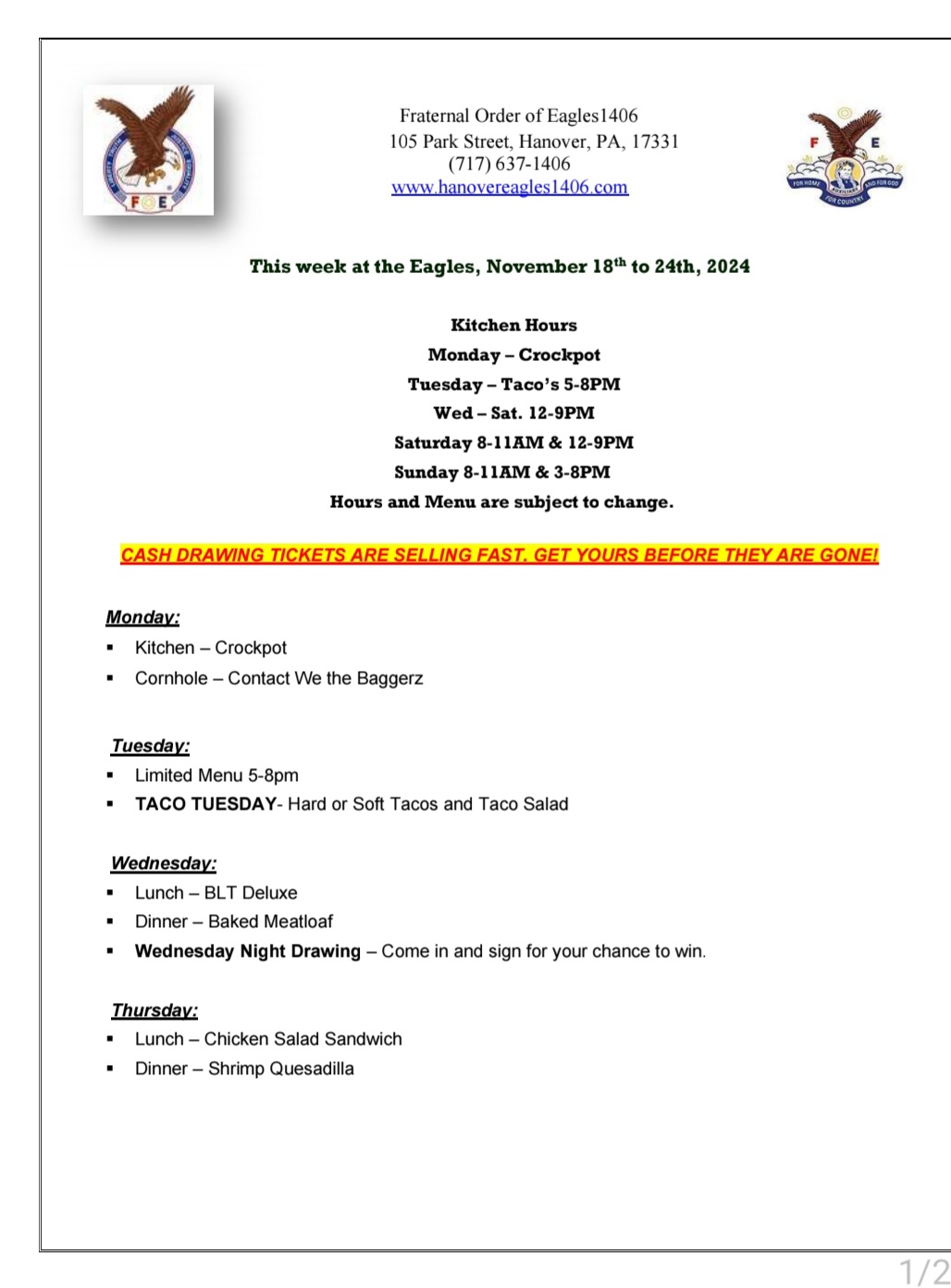 eagles newsletter 111925